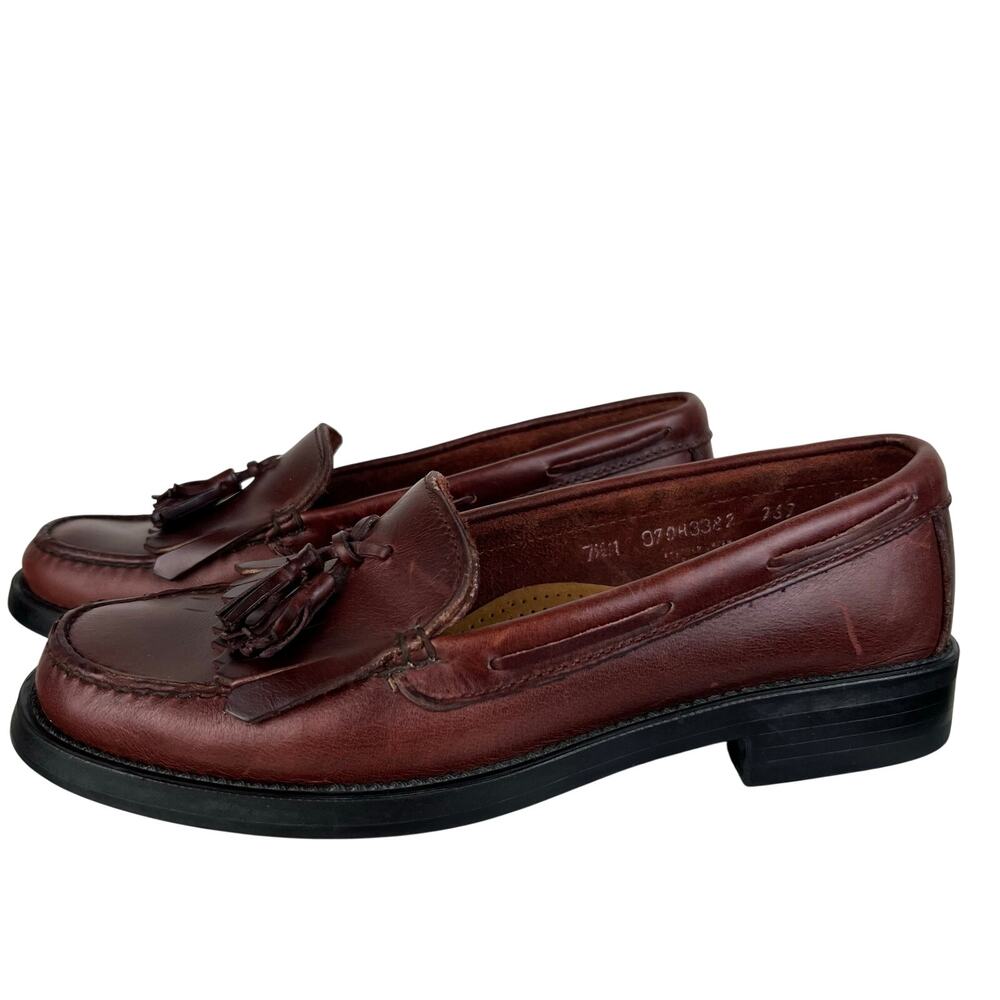 Vintage G.H. Bass & Co. Women's Brown Genuine Leather Tassel Loafers (Sz 8) - Picture 3 of 11